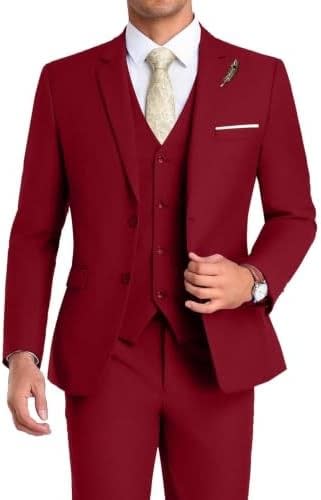 Men's Single Breasted Three Piece Wedding Suit | Dominic_4