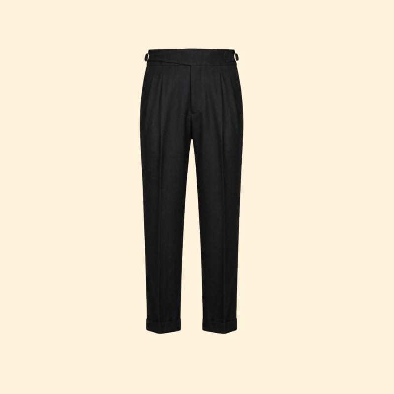 Men's High Waisted Pleated Trousers | Timothy_1