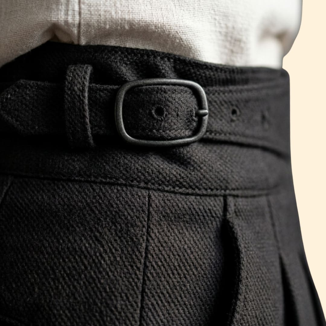 Men's High Waisted Pleated Trousers | Timothy_5