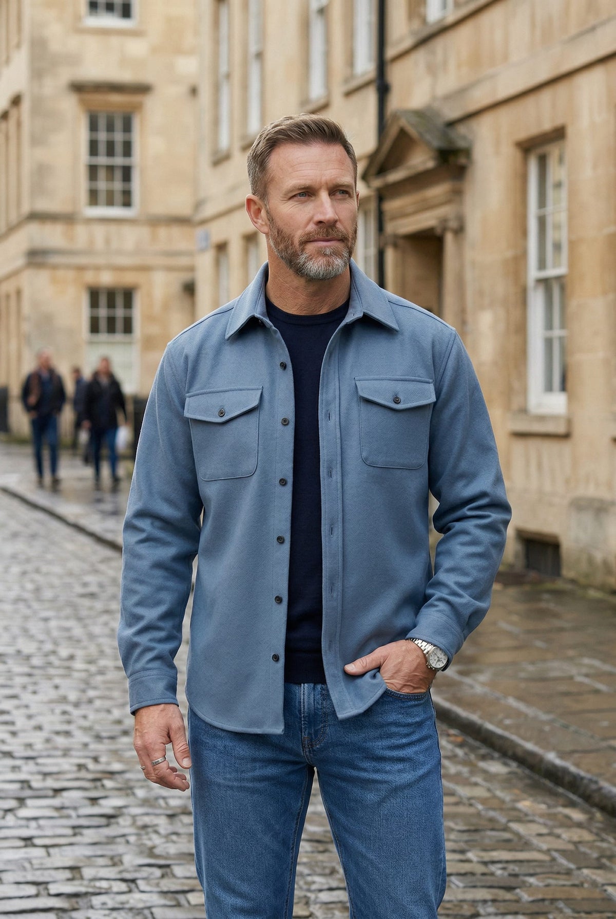 Men's Water Resistant Overshirt Jacket | Cecil_4