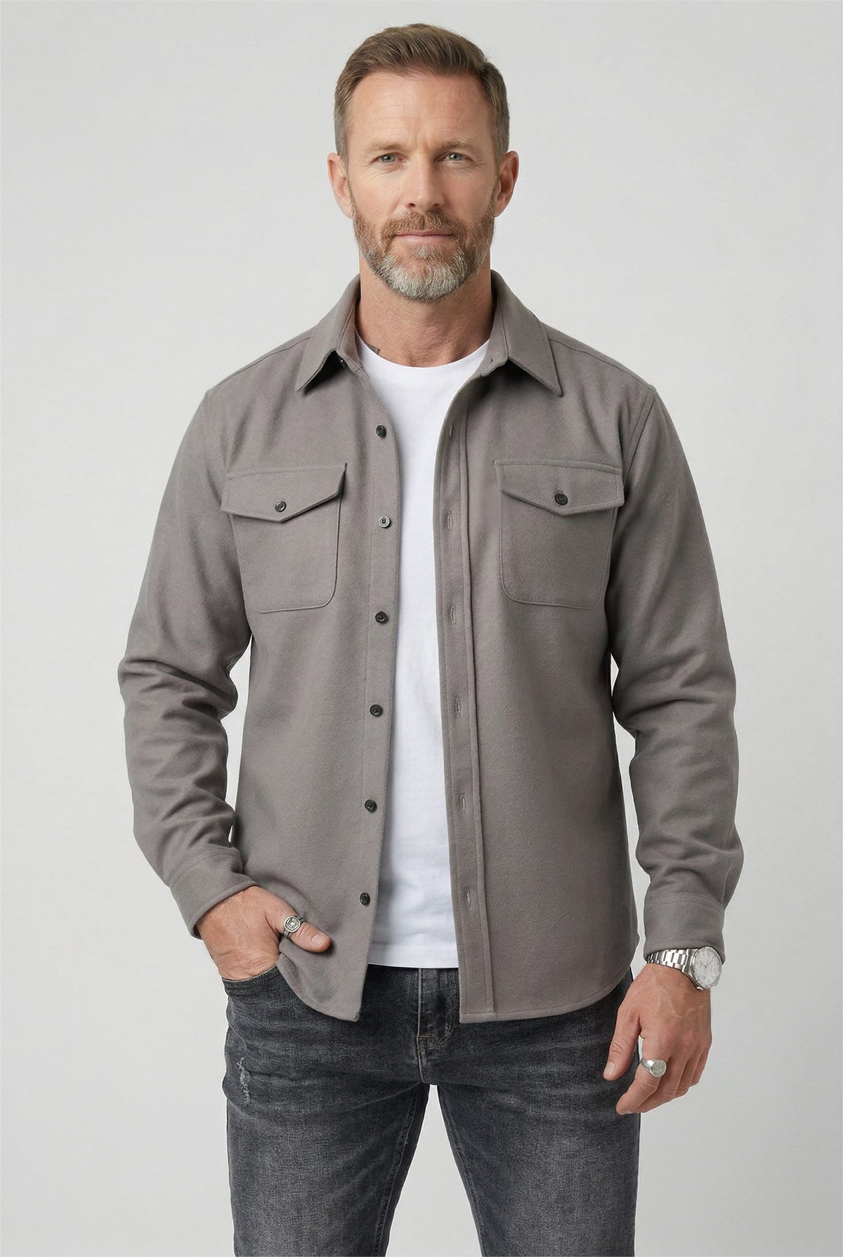 Men's Water Resistant Overshirt Jacket | Cecil_6