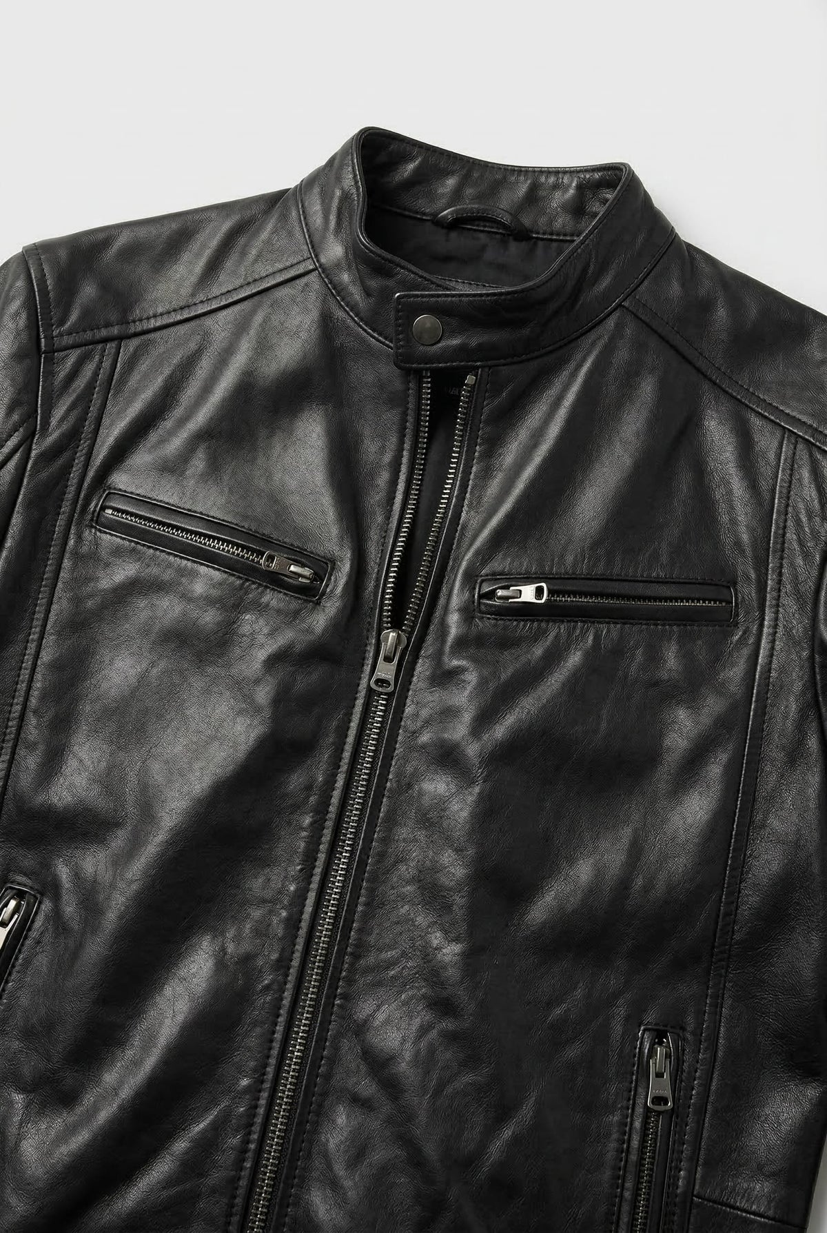 Men's Faux Leather Biker Jacket | Denholm_3