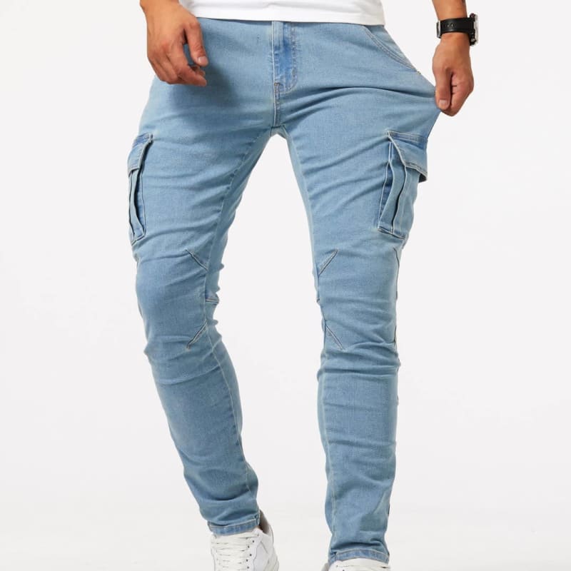 Men's Slim Fit Cargo Jeans | Rodney_1