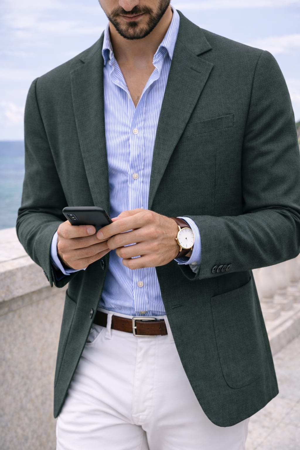Men's Knit Tailored Blazer | Sam_5