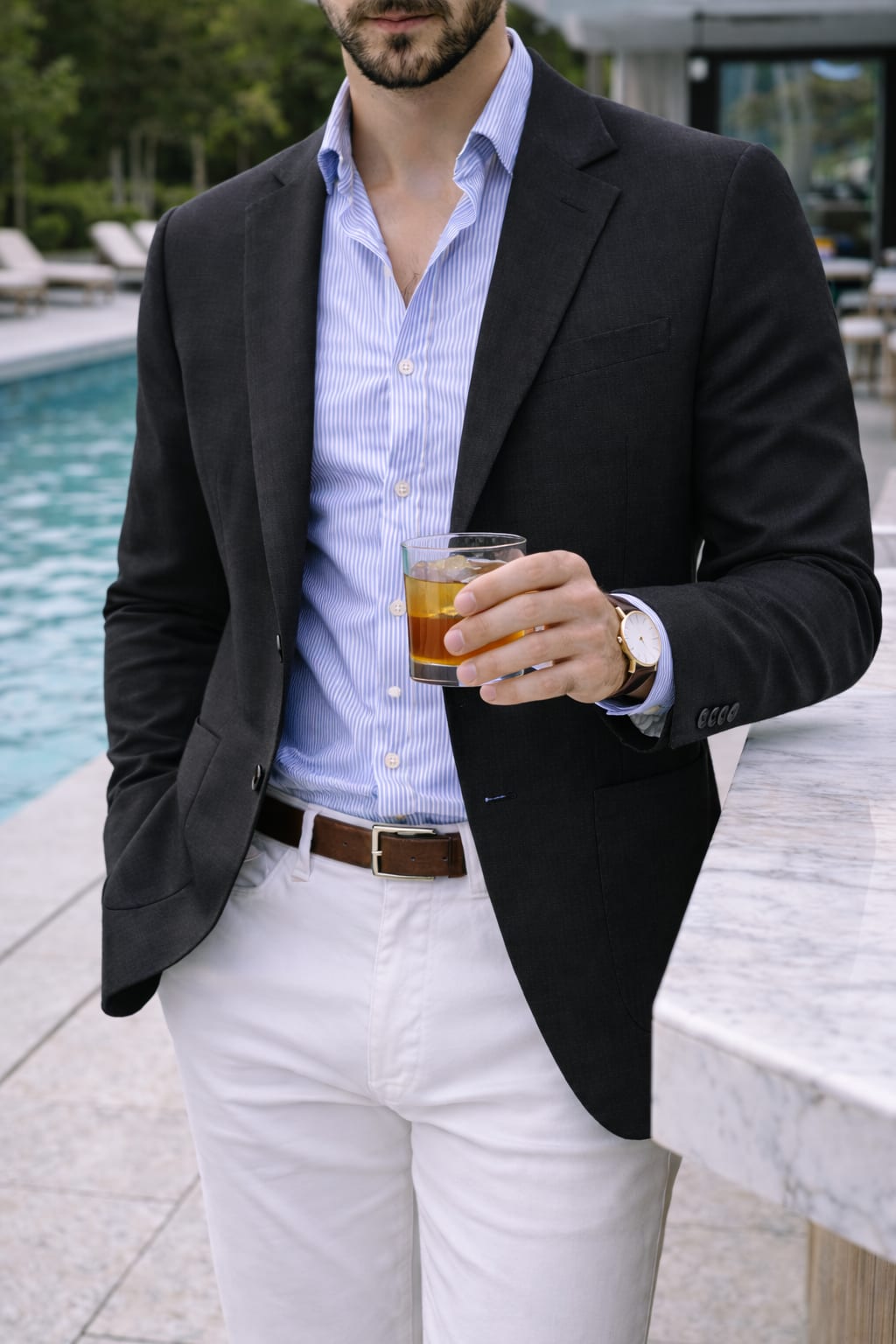 Men's Knit Tailored Blazer | Sam_6
