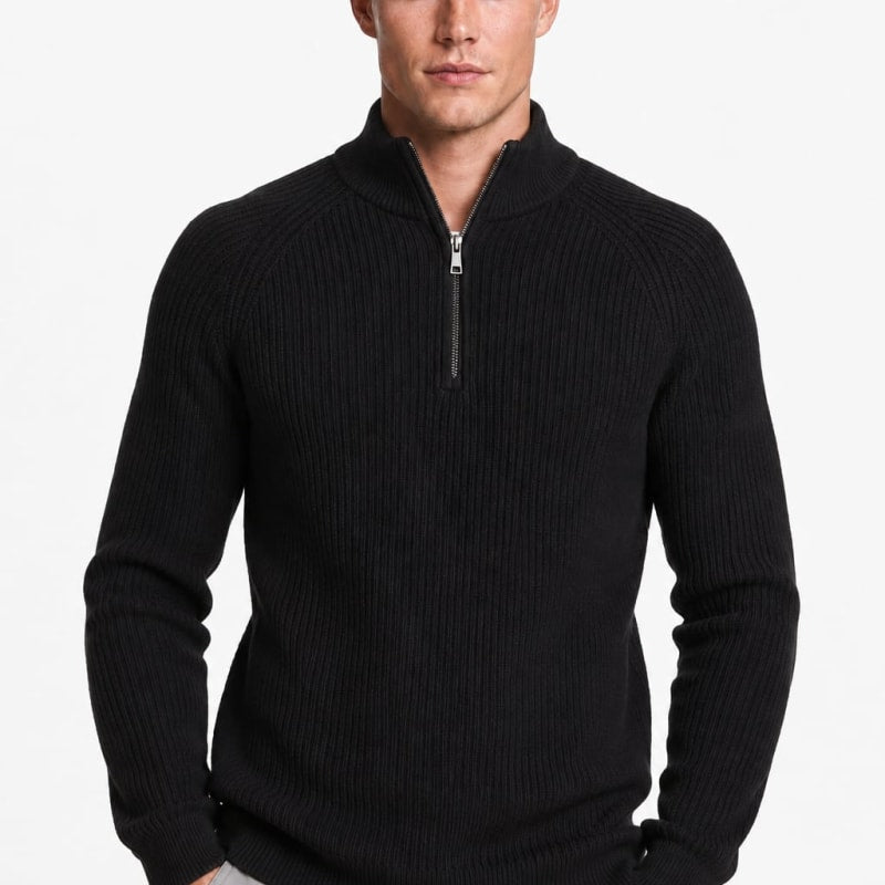 Men's Chunky Knit Half-Zip Jumper | Dominic_1