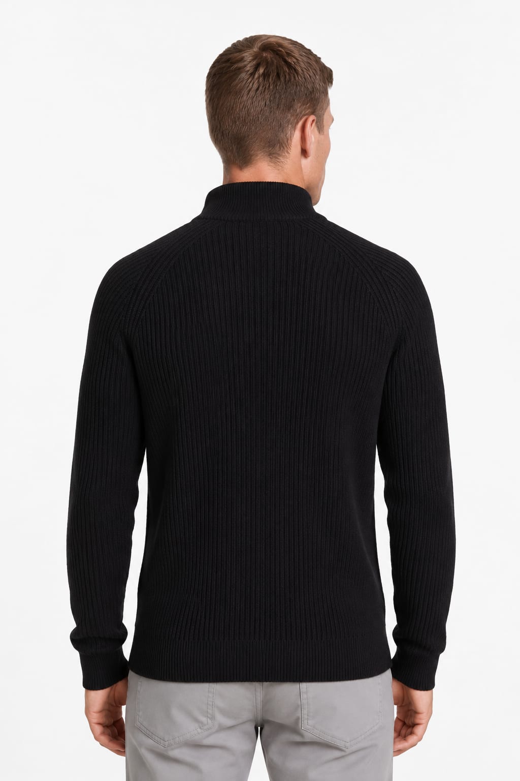 Men's Chunky Knit Half-Zip Jumper | Dominic_3