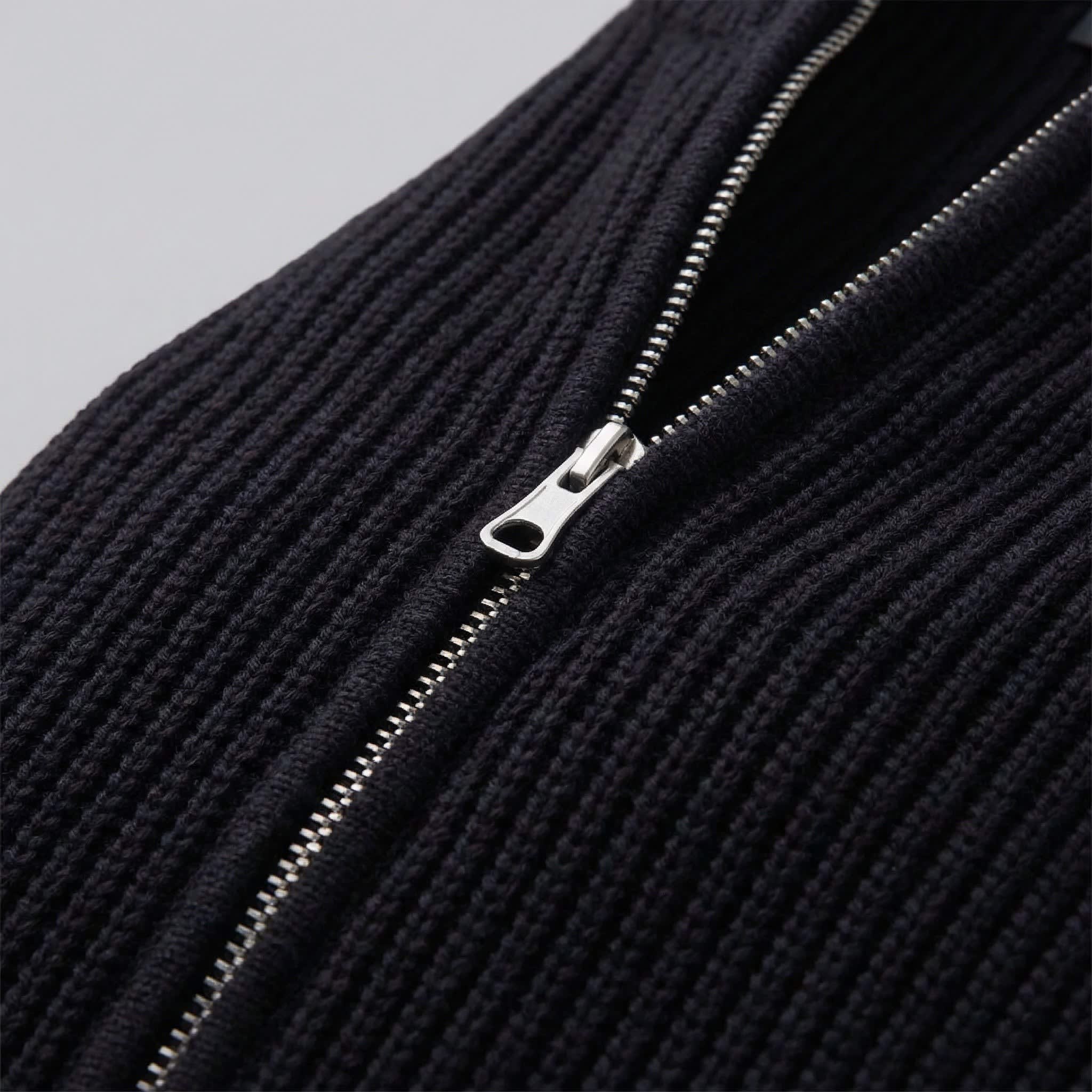 Men's Funnel Neck Zip Up Cardigan | Kai_9