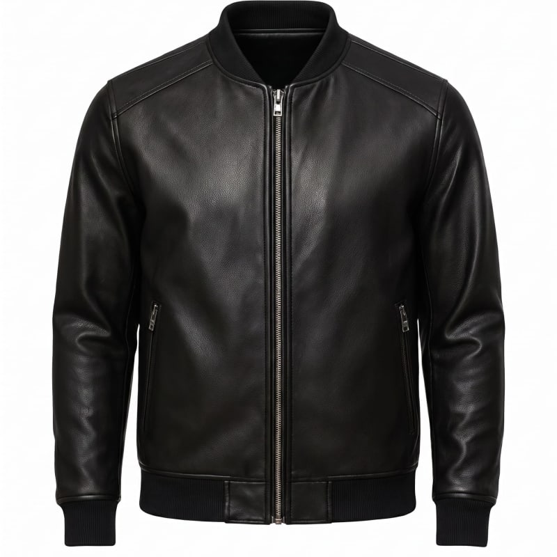 Men's Leather Bomber Jacket | Peter_1