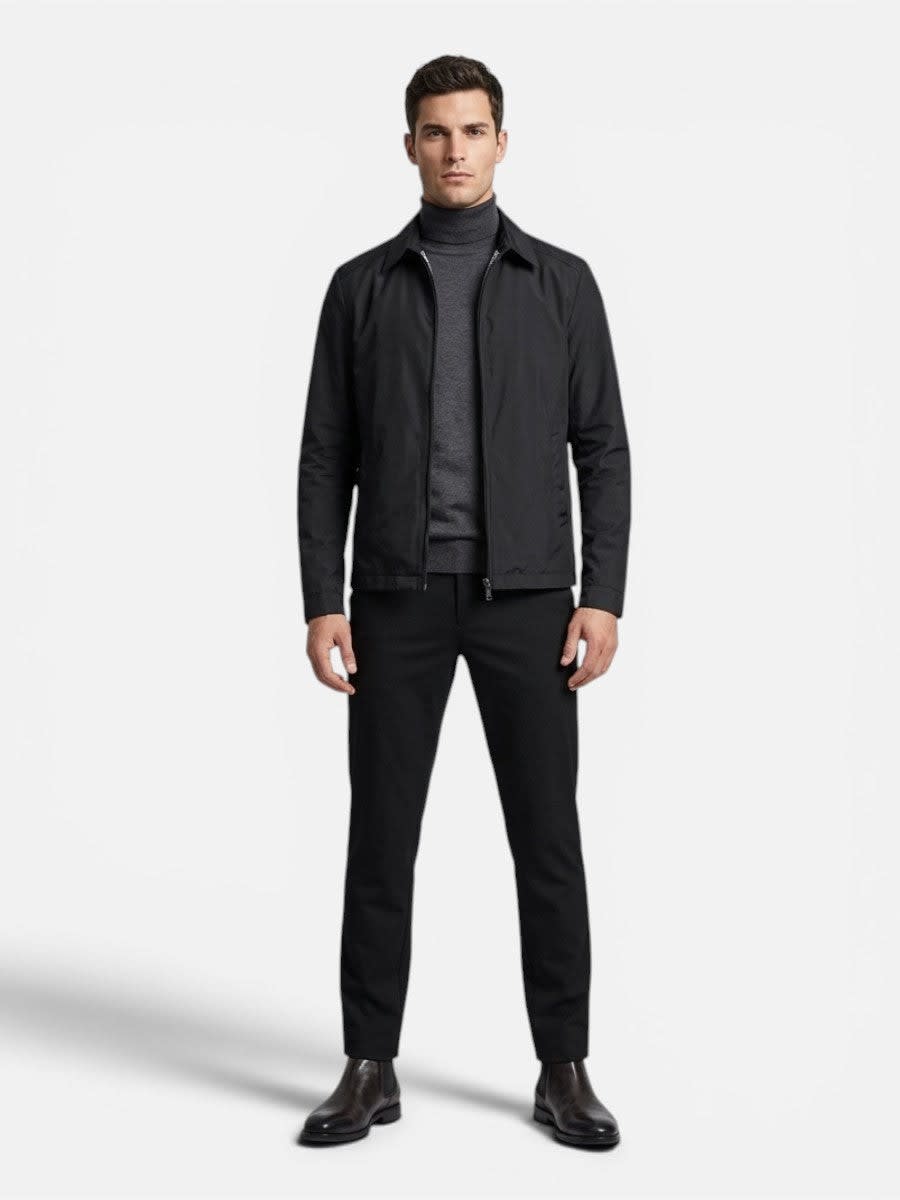 Men's Cotton Blend Zip Up Jacket | Peregrine_4