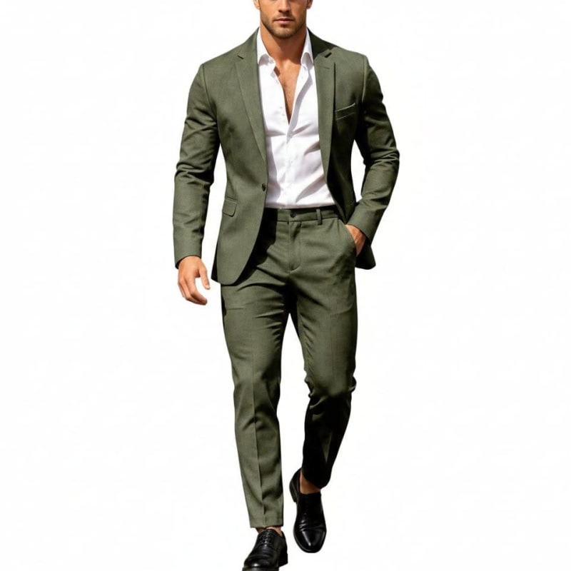 Men's Single Breasted Lightweight Two Piece Suit | Callum_1