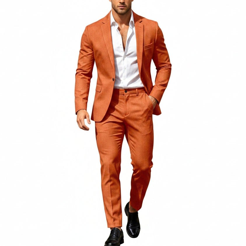 Men's Single Breasted Lightweight Two Piece Suit | Callum_10