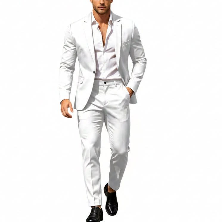 Men's Single Breasted Lightweight Two Piece Suit | Callum_13
