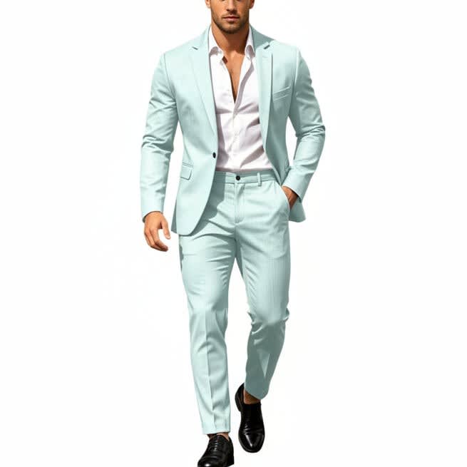 Men's Single Breasted Lightweight Two Piece Suit | Callum_17