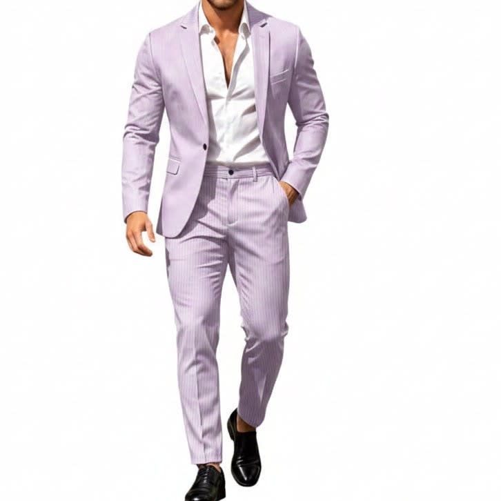 Men's Single Breasted Lightweight Two Piece Suit | Callum_22