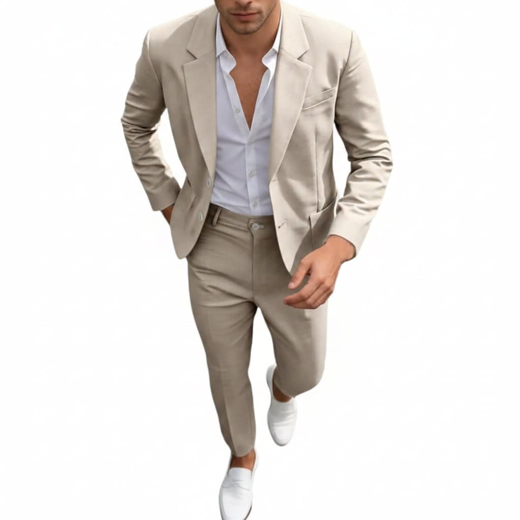 Men's Single Breasted Lightweight Two Piece Suit | Callum_24