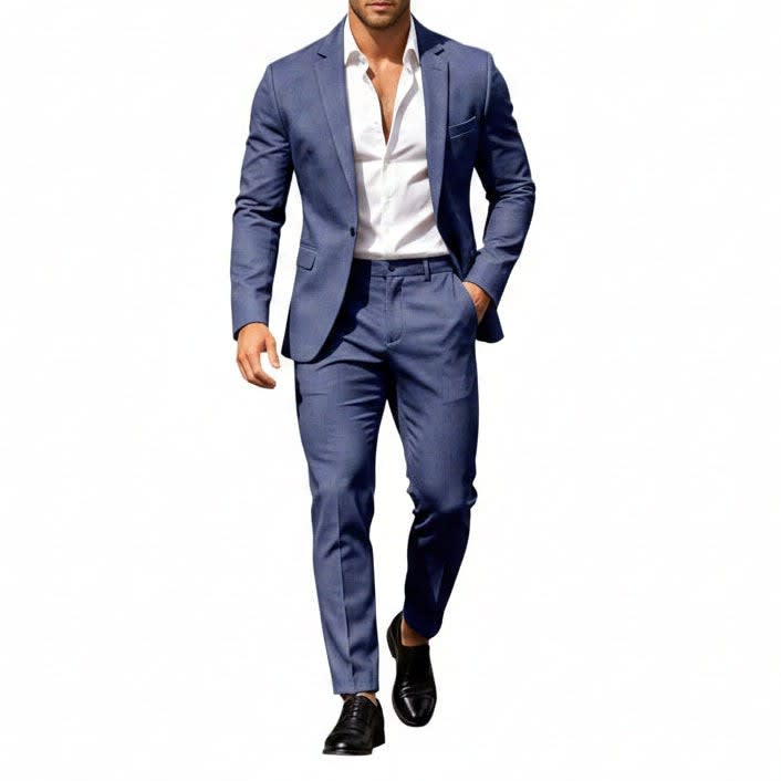 Men's Single Breasted Lightweight Two Piece Suit | Callum_3
