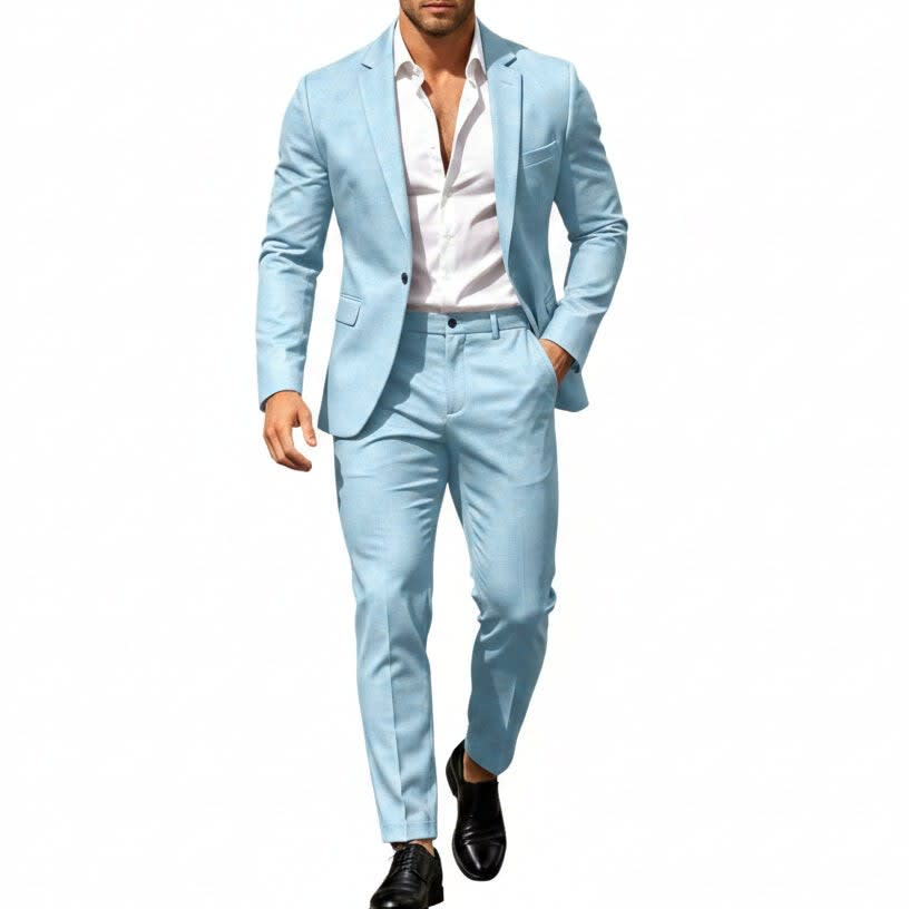 Men's Single Breasted Lightweight Two Piece Suit | Callum_7