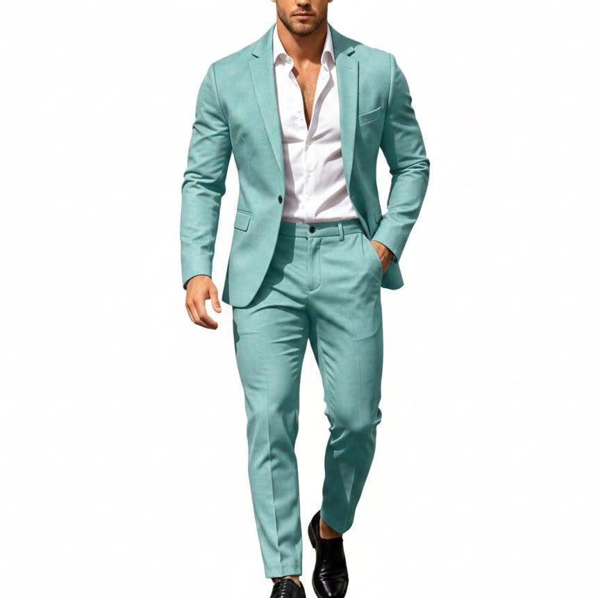 Men's Single Breasted Lightweight Two Piece Suit | Callum_9