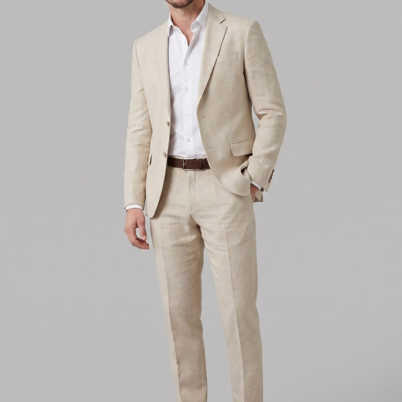 Men's Linen Blend Wedding Suit | Will_1
