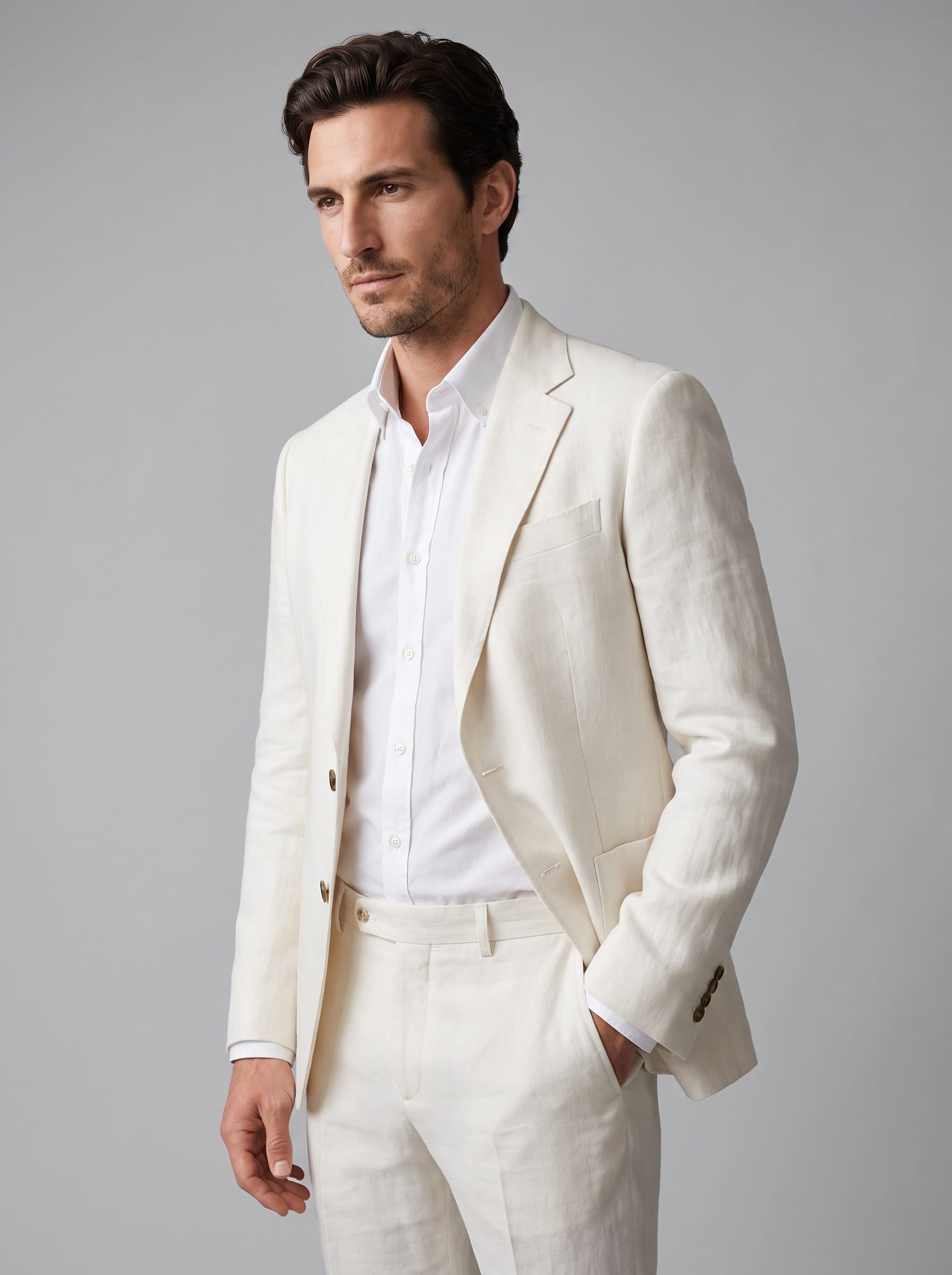 Men's Linen Slim Fit Suit | Rudy_32