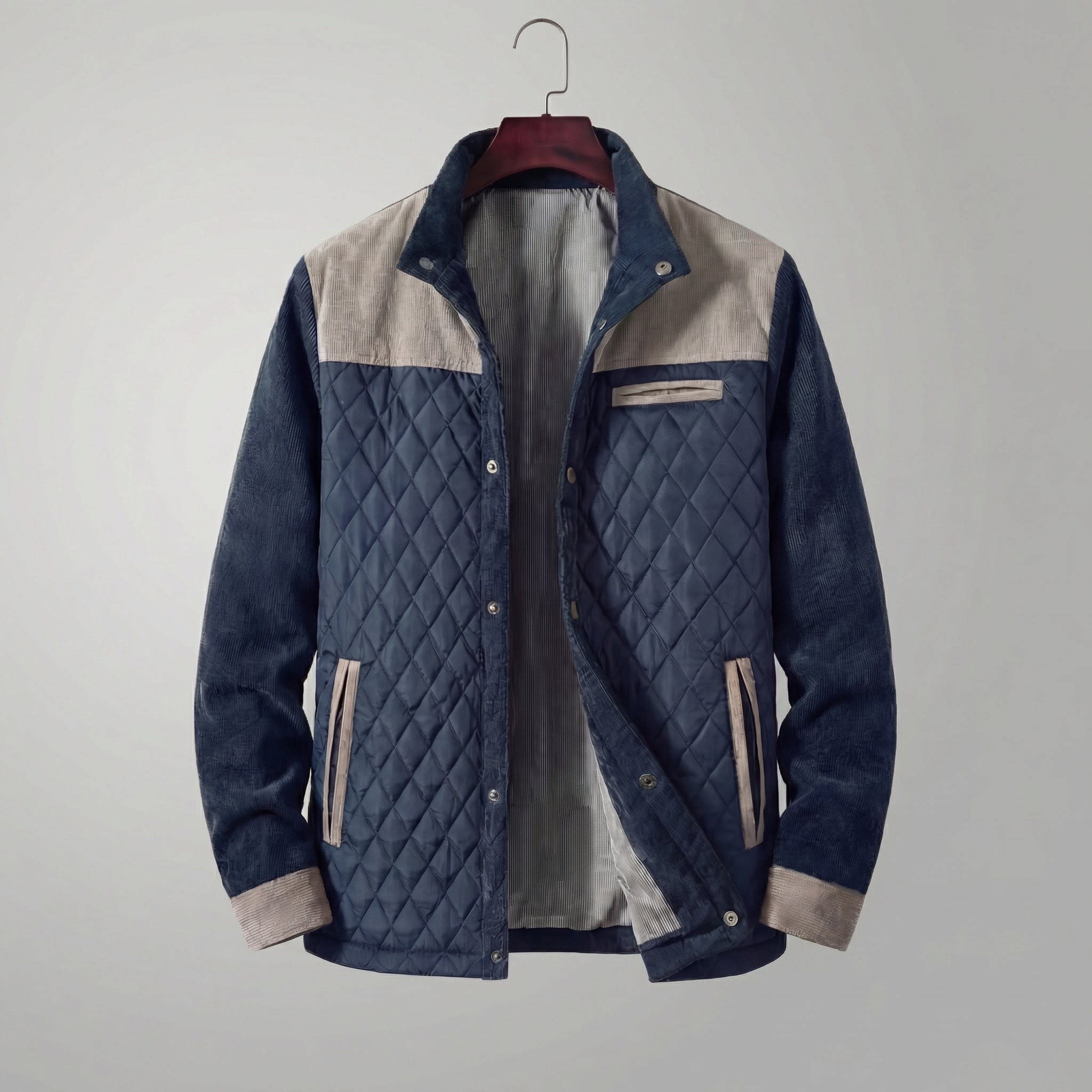 Men's Diamond Quilted Jacket | Troy_3