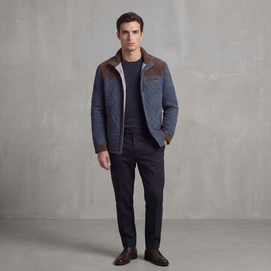 Men's Diamond Quilted Jacket | Troy_4