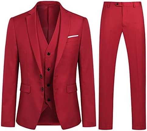 Men's Single Breasted Three Piece Business Suit | Rupert_9