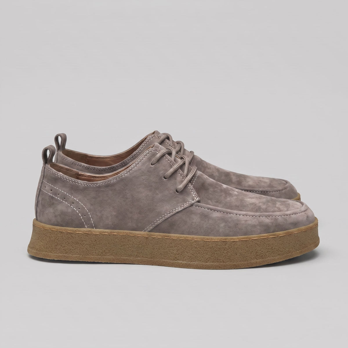 Men's Faux Suede Lace-Up Casual Shoes | Frank_4