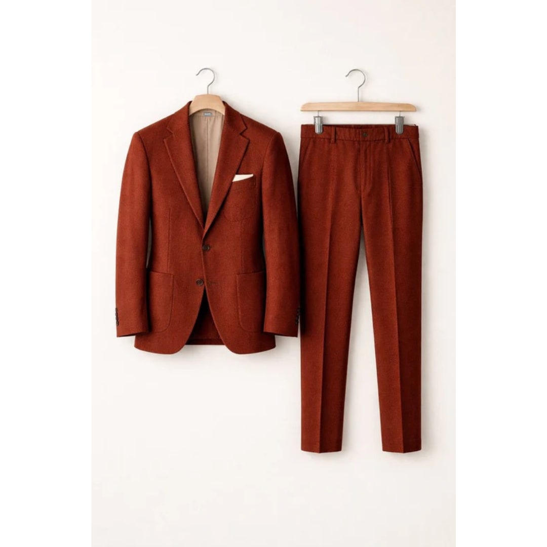 Men's Single Breasted Tailored Two Piece Suit | Elliot_7