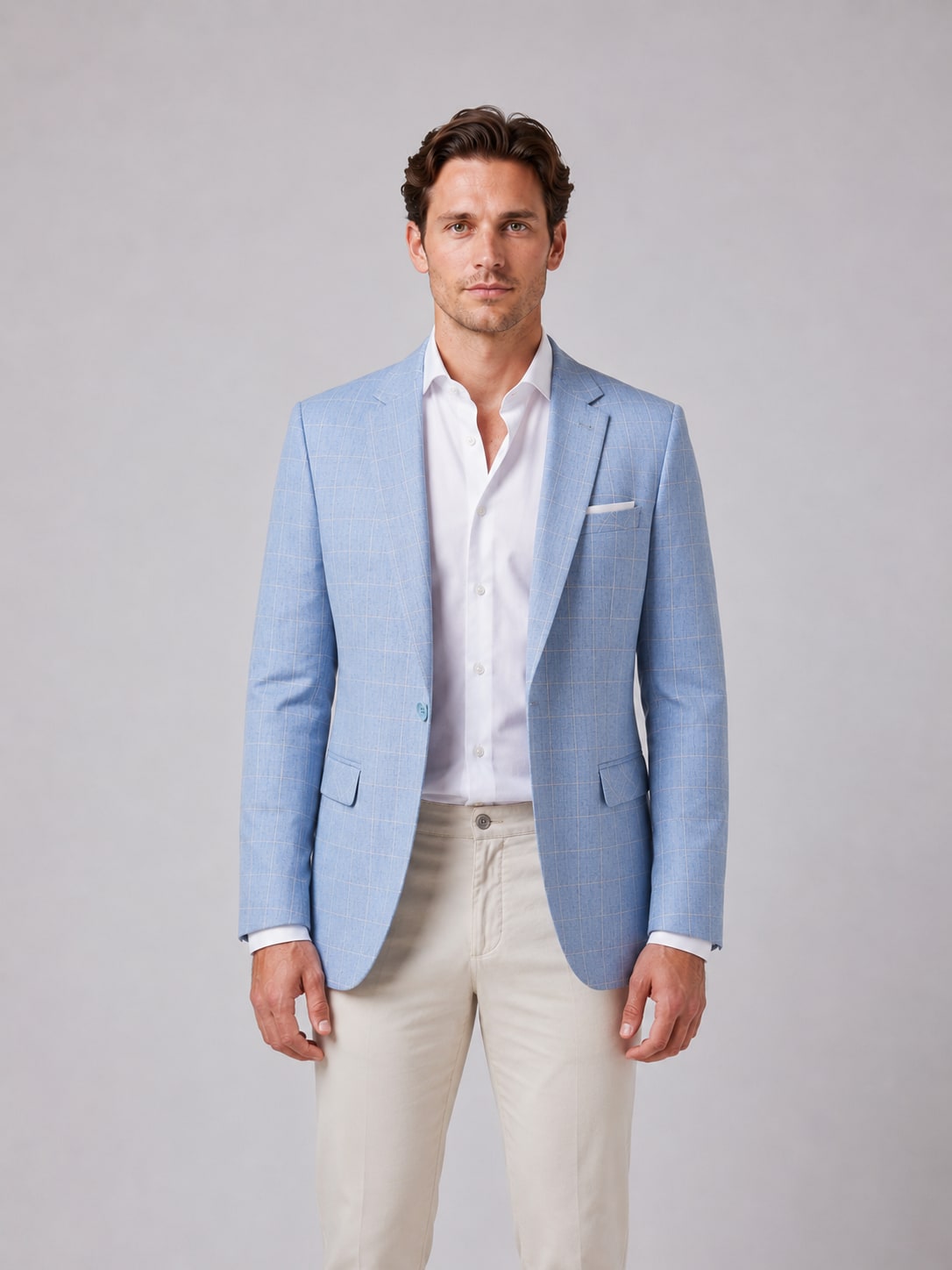 Men's Windowpane Check Blazer | Barnabas_3