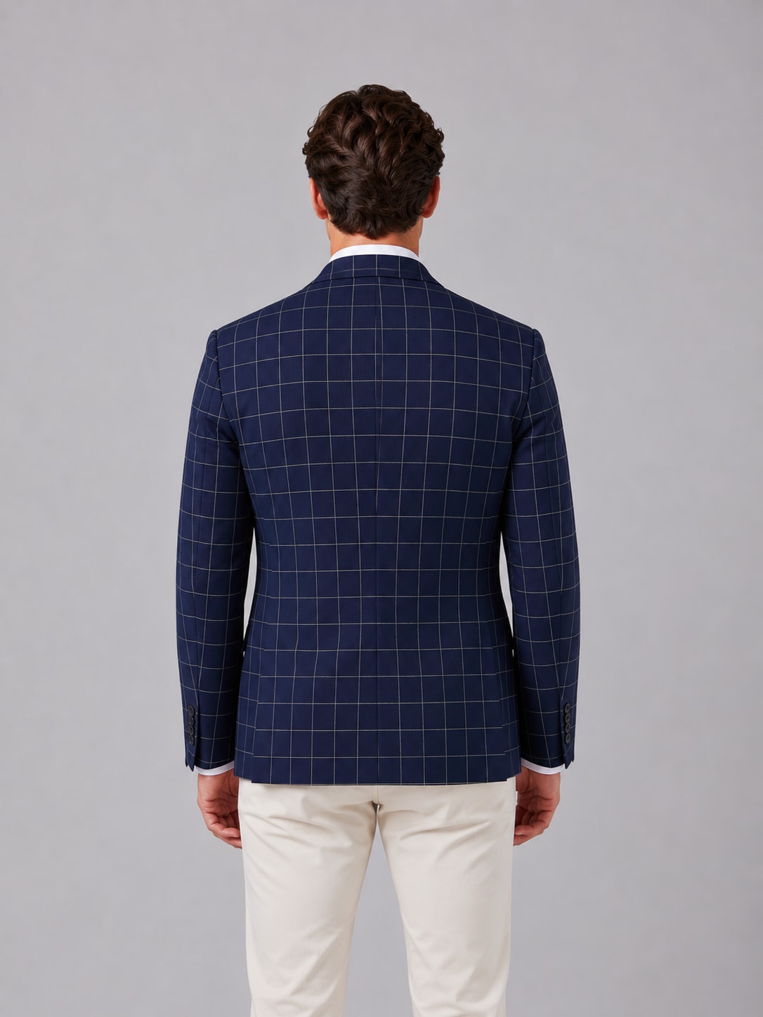 Men's Windowpane Check Blazer | Barnabas_7