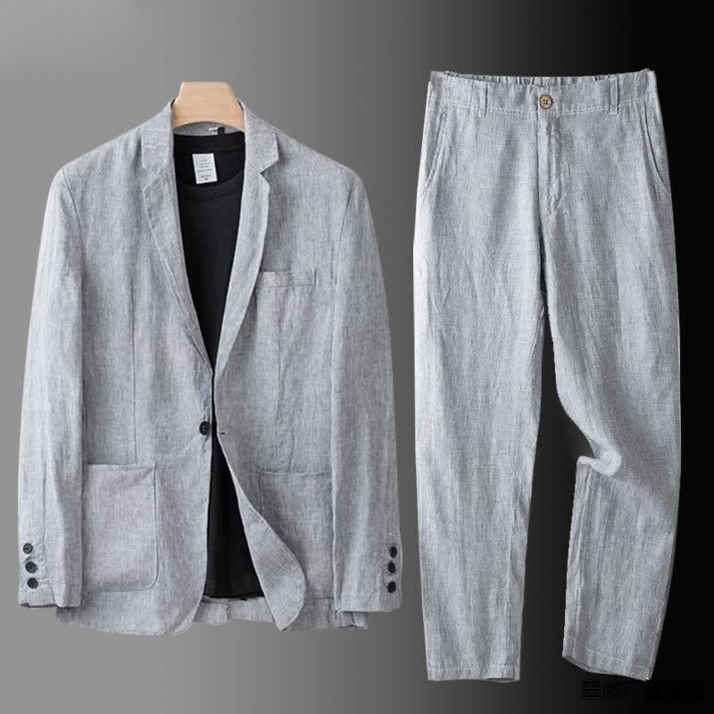 Men's Single Breasted Textured Two Piece Suit | Hamish_2