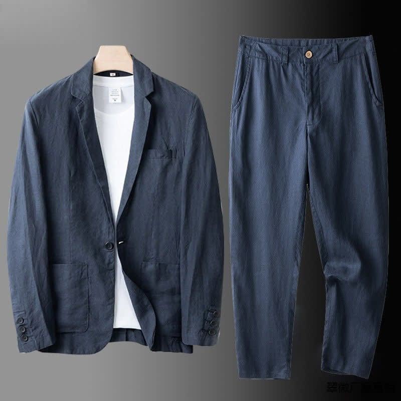 Men's Single Breasted Textured Two Piece Suit | Hamish_4