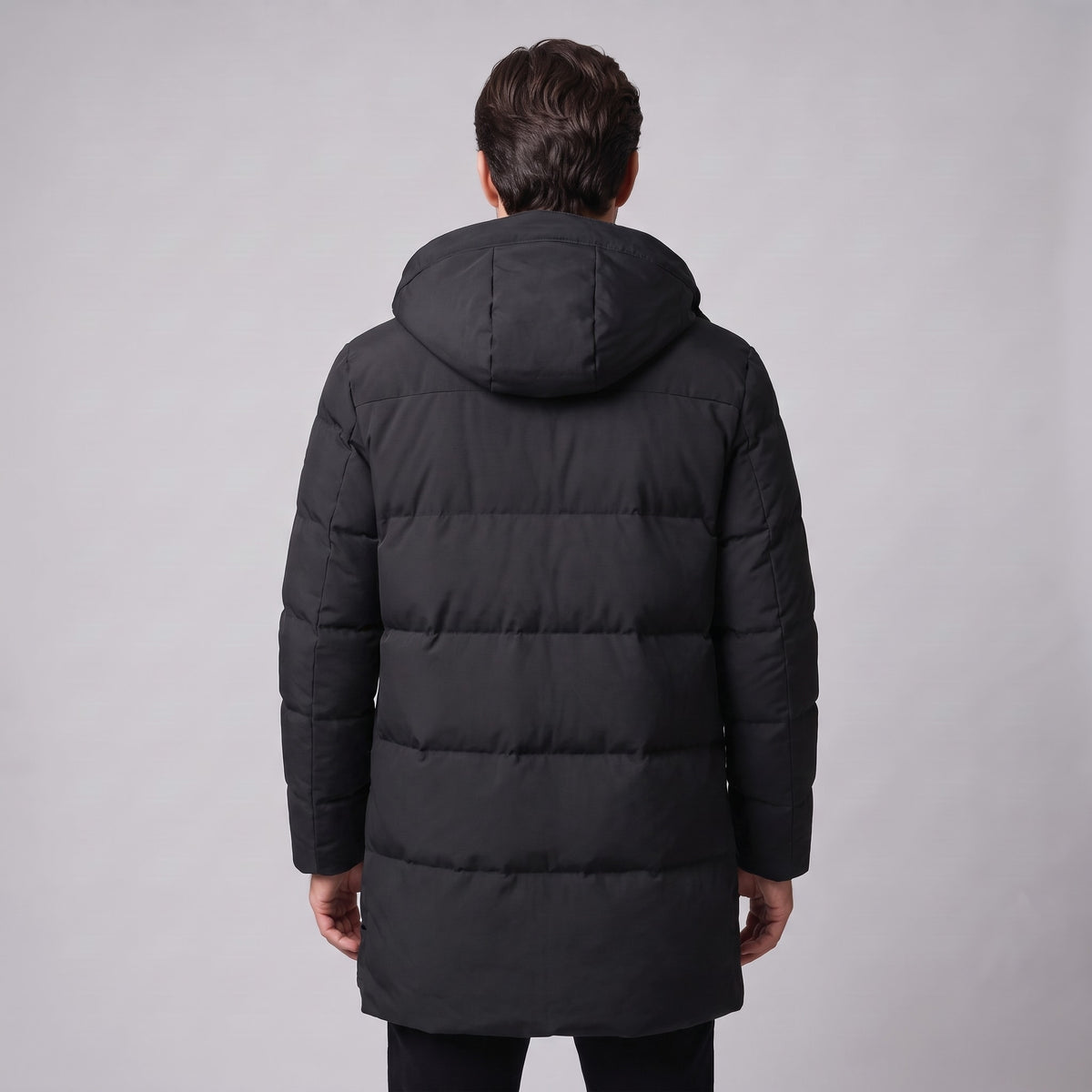 Men's Longline Hooded Puffer Coat | Damian_3