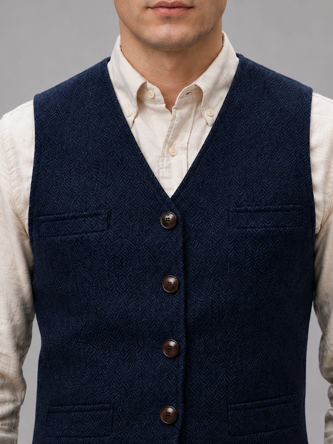 Men's Tweed Tailored Waistcoat | Leopold_2