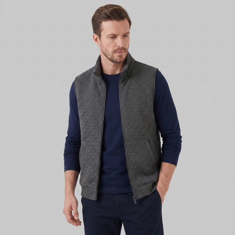 Men's Knit Zip-Up Gilet | Gethin_1