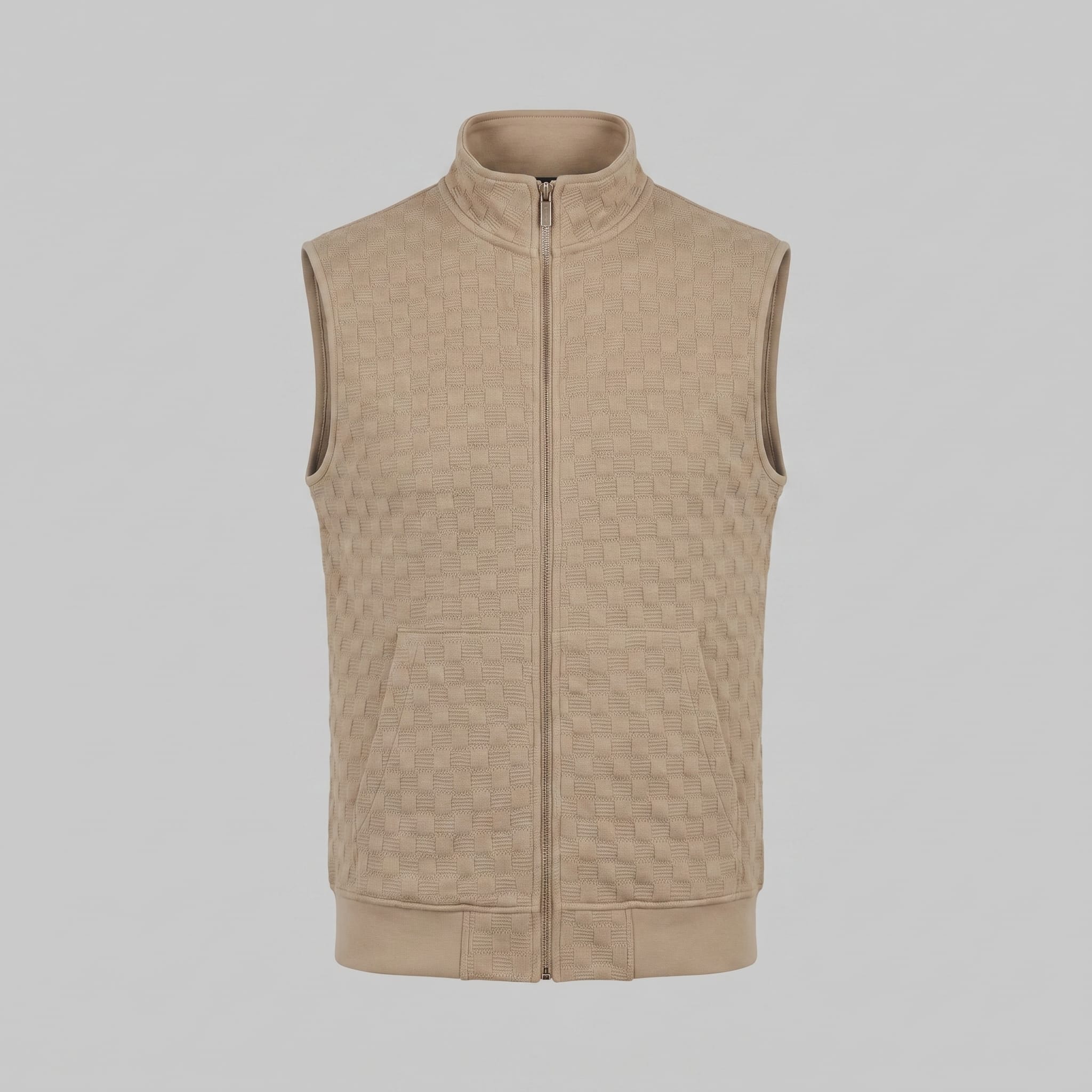 Men's Knit Zip-Up Gilet | Gethin_10