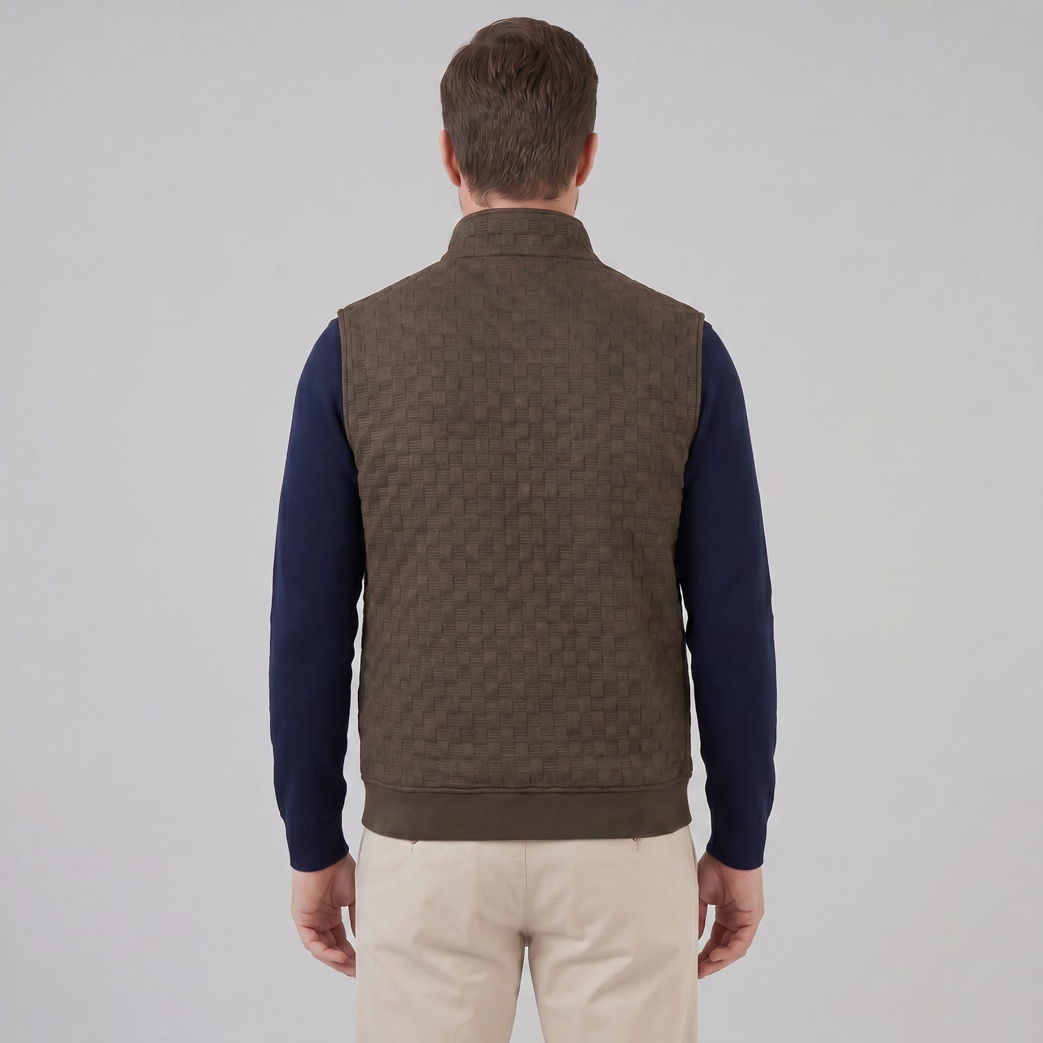 Men's Knit Zip-Up Gilet | Gethin_13