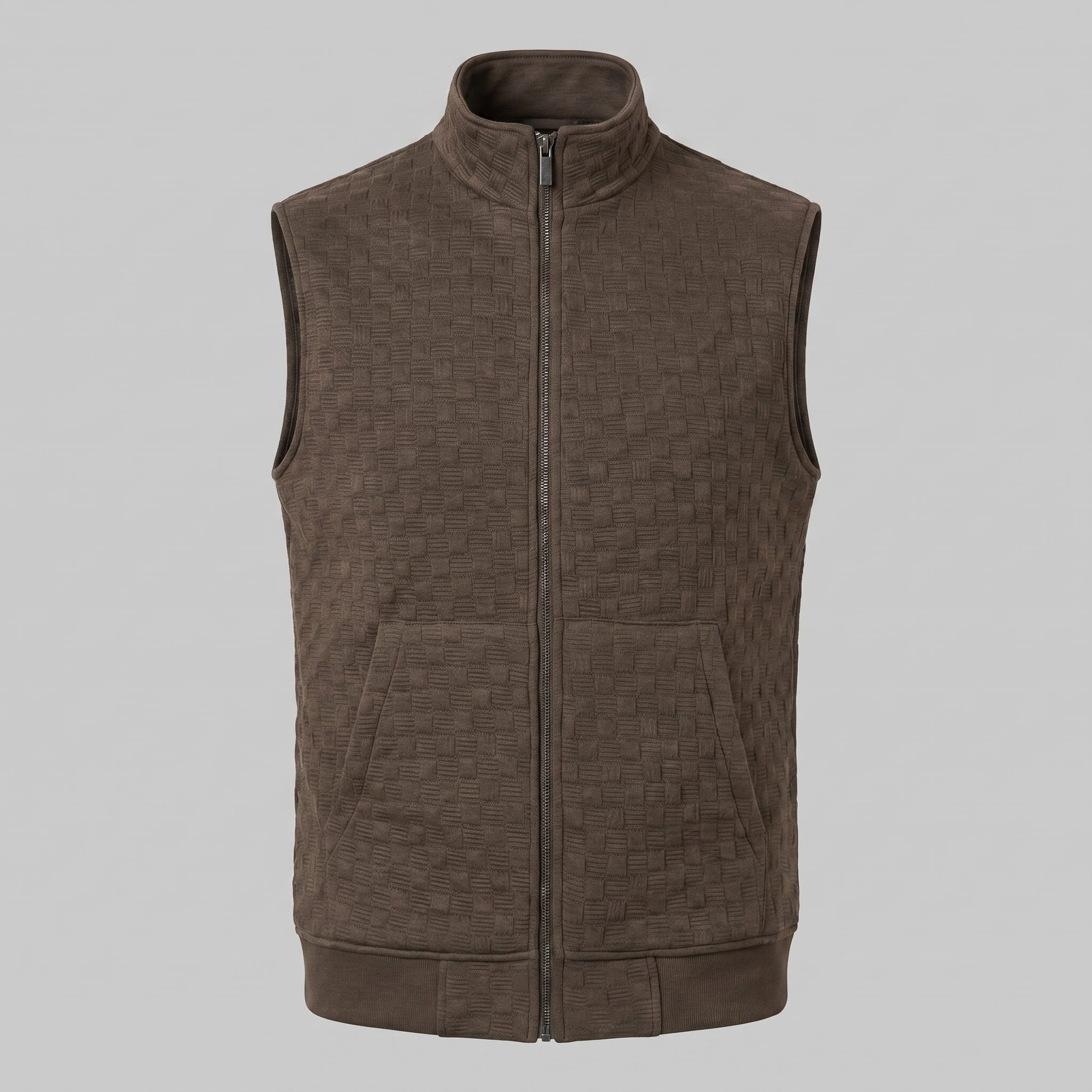 Men's Knit Zip-Up Gilet | Gethin_15