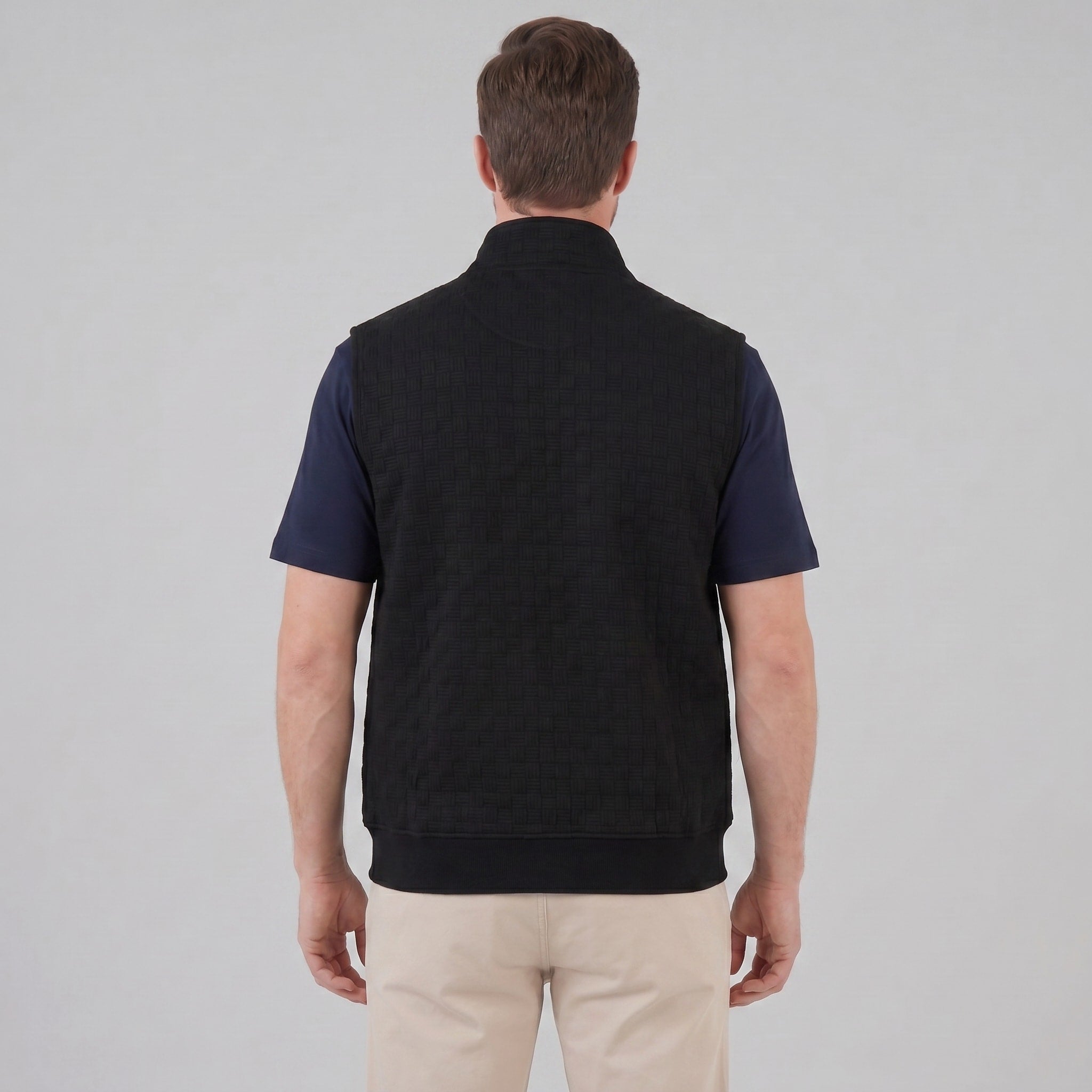 Men's Knit Zip-Up Gilet | Gethin_18