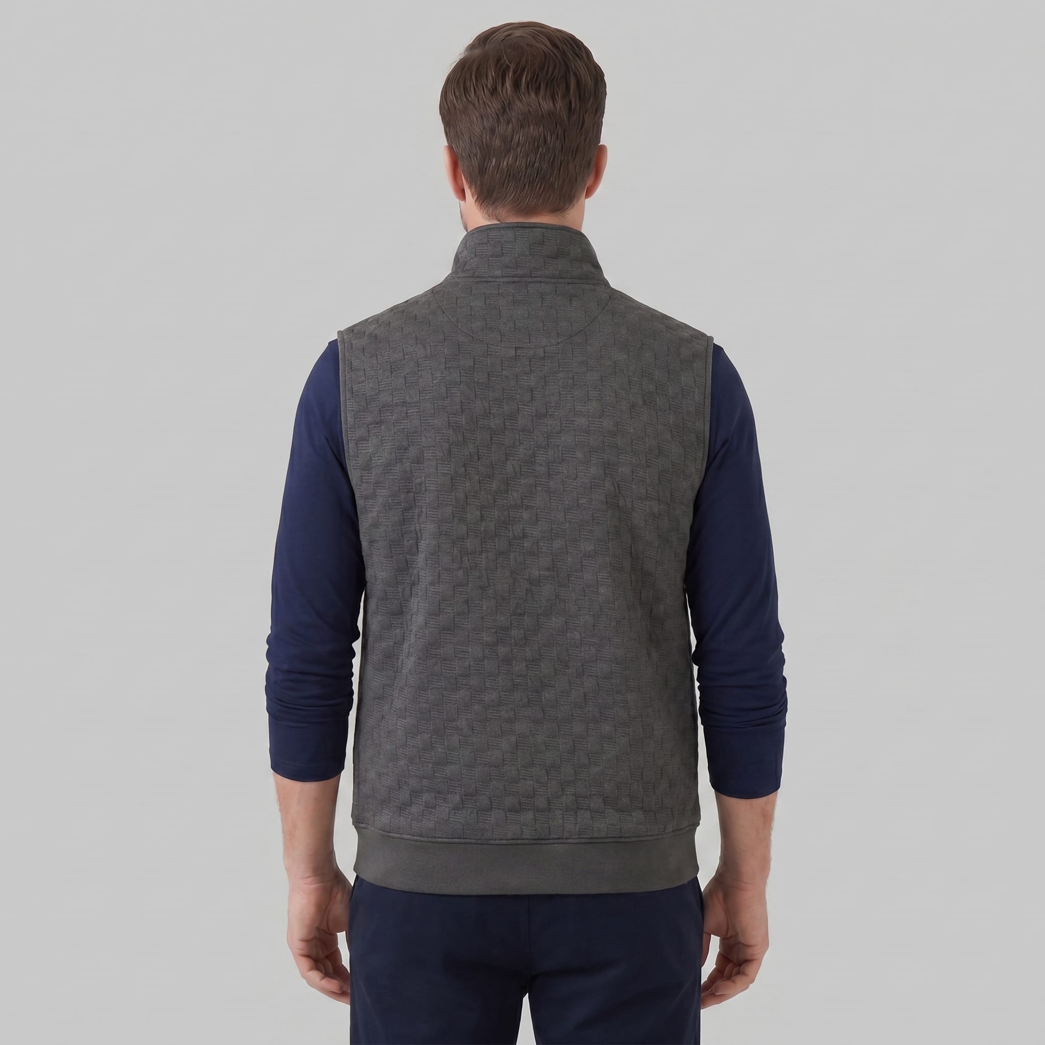 Men's Knit Zip-Up Gilet | Gethin_3