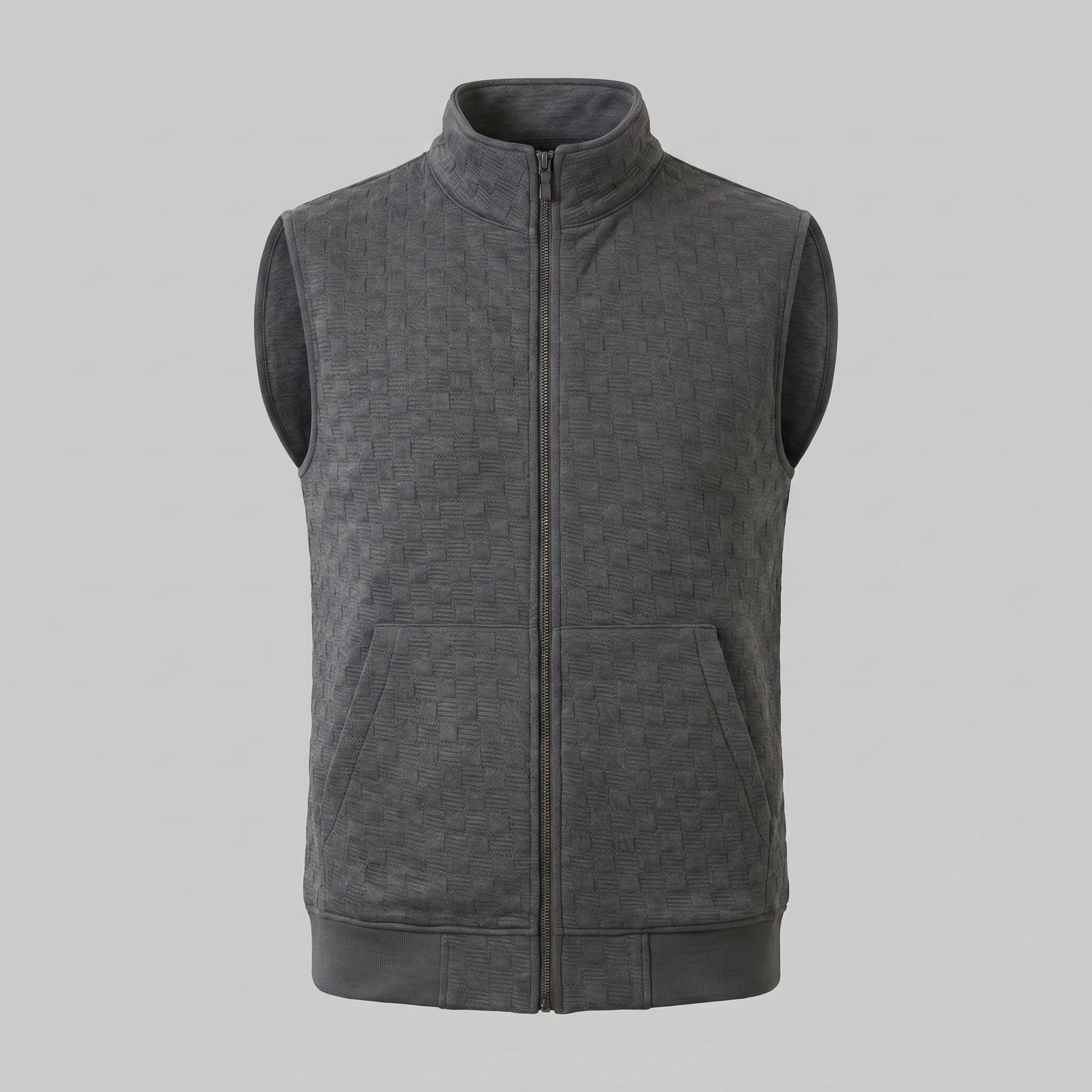 Men's Knit Zip-Up Gilet | Gethin_5