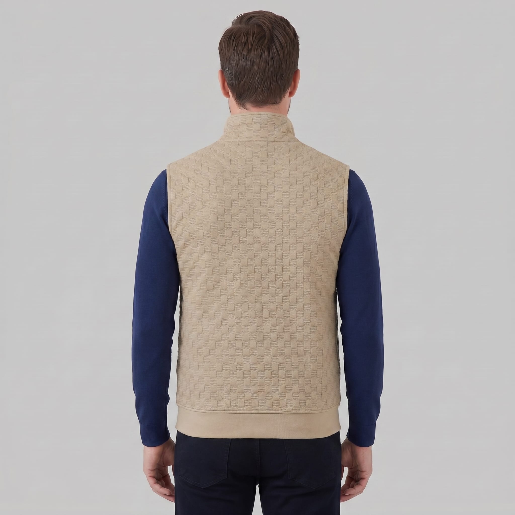 Men's Knit Zip-Up Gilet | Gethin_8