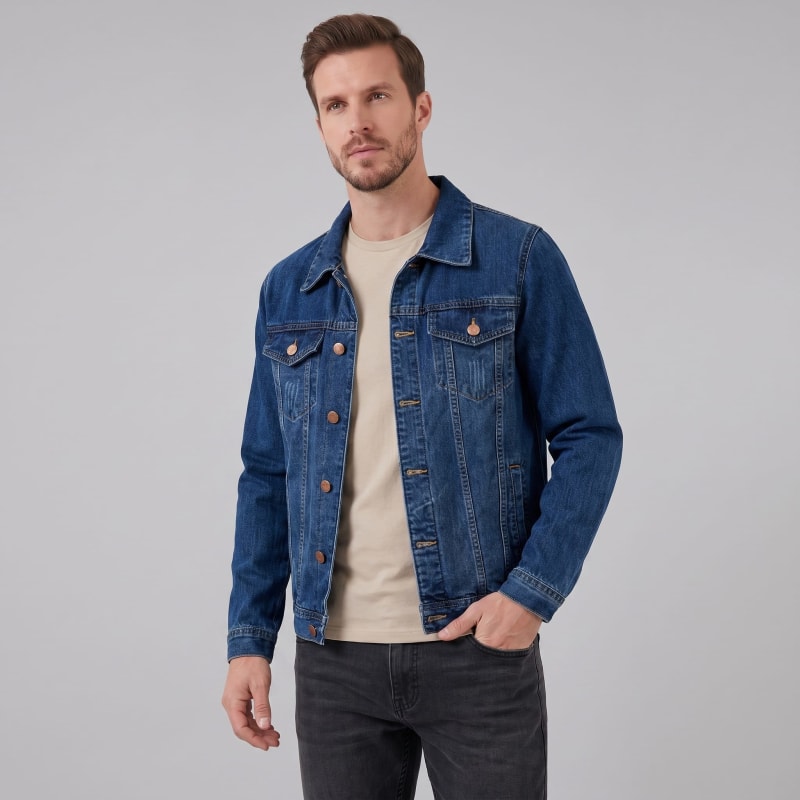 Men's Denim Trucker Jacket | Dermot_1