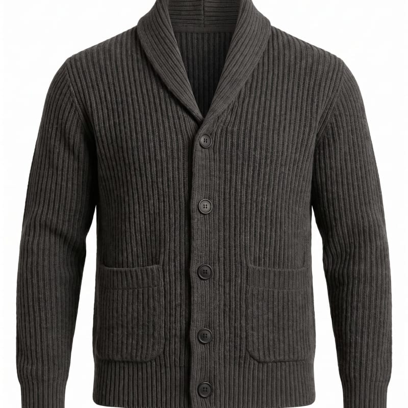 Men's Wool Shawl Collar Cardigan | Otto_1