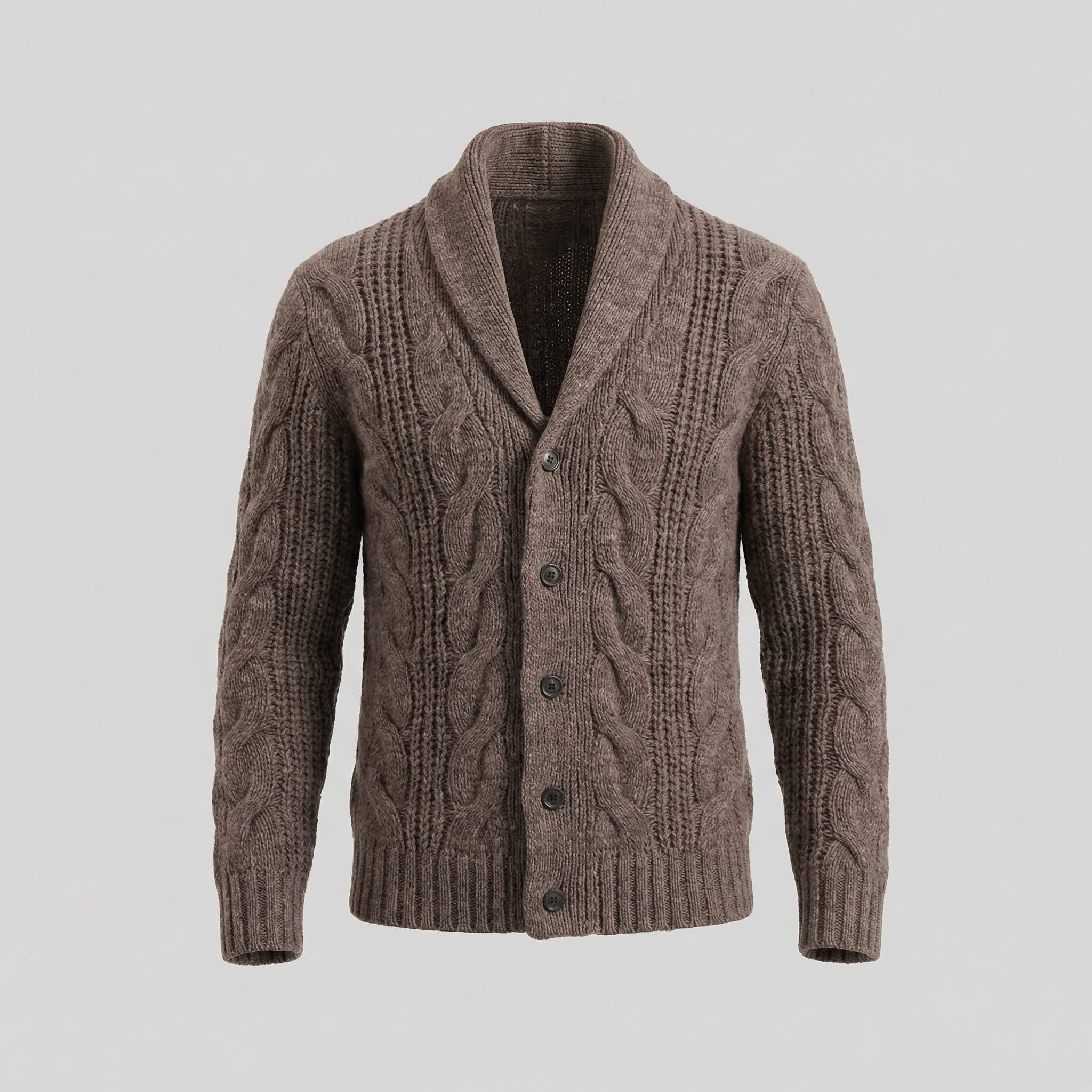 Men's Heavyweight Cable Knit Cardigan | Reggie_10