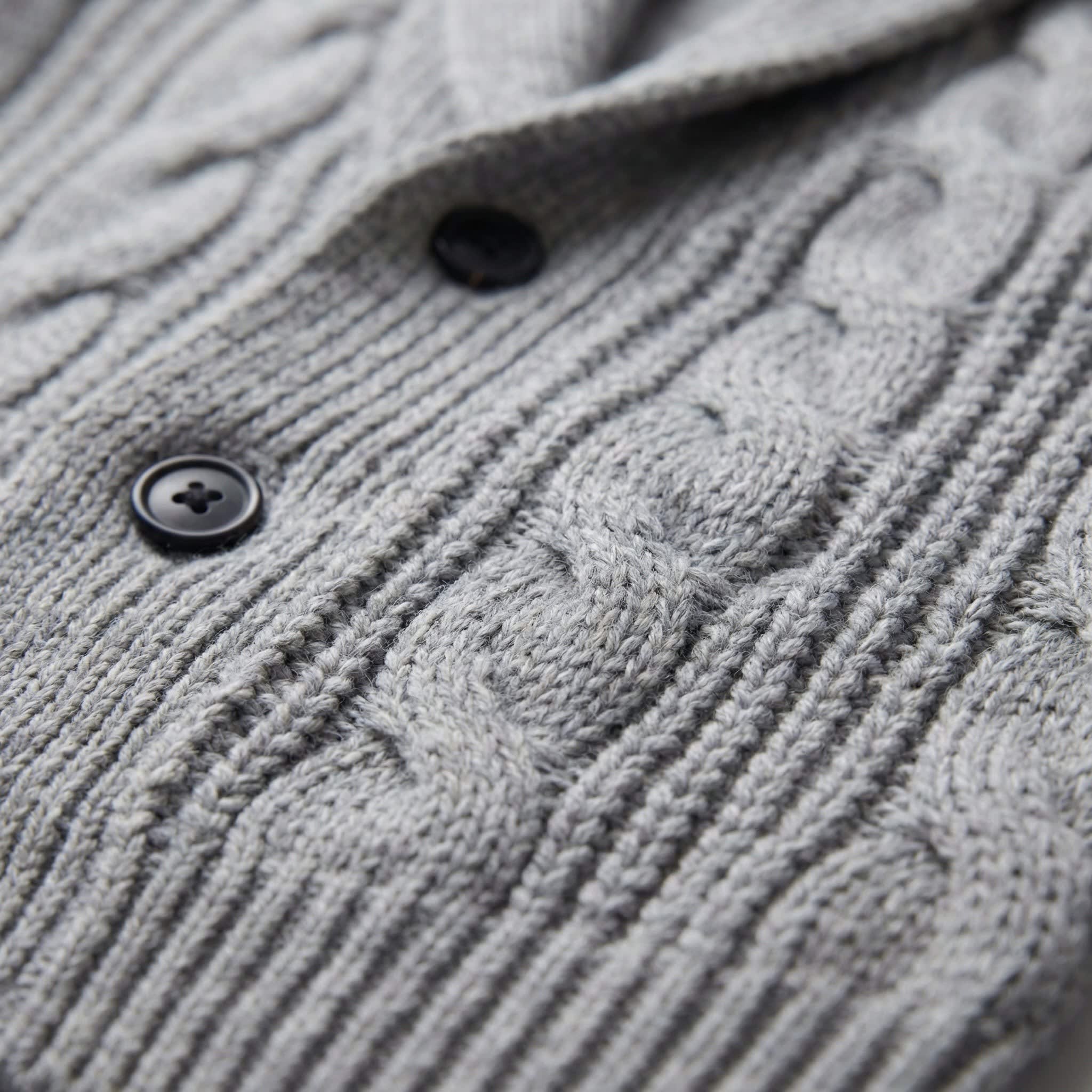 Men's Heavyweight Cable Knit Cardigan | Reggie_19