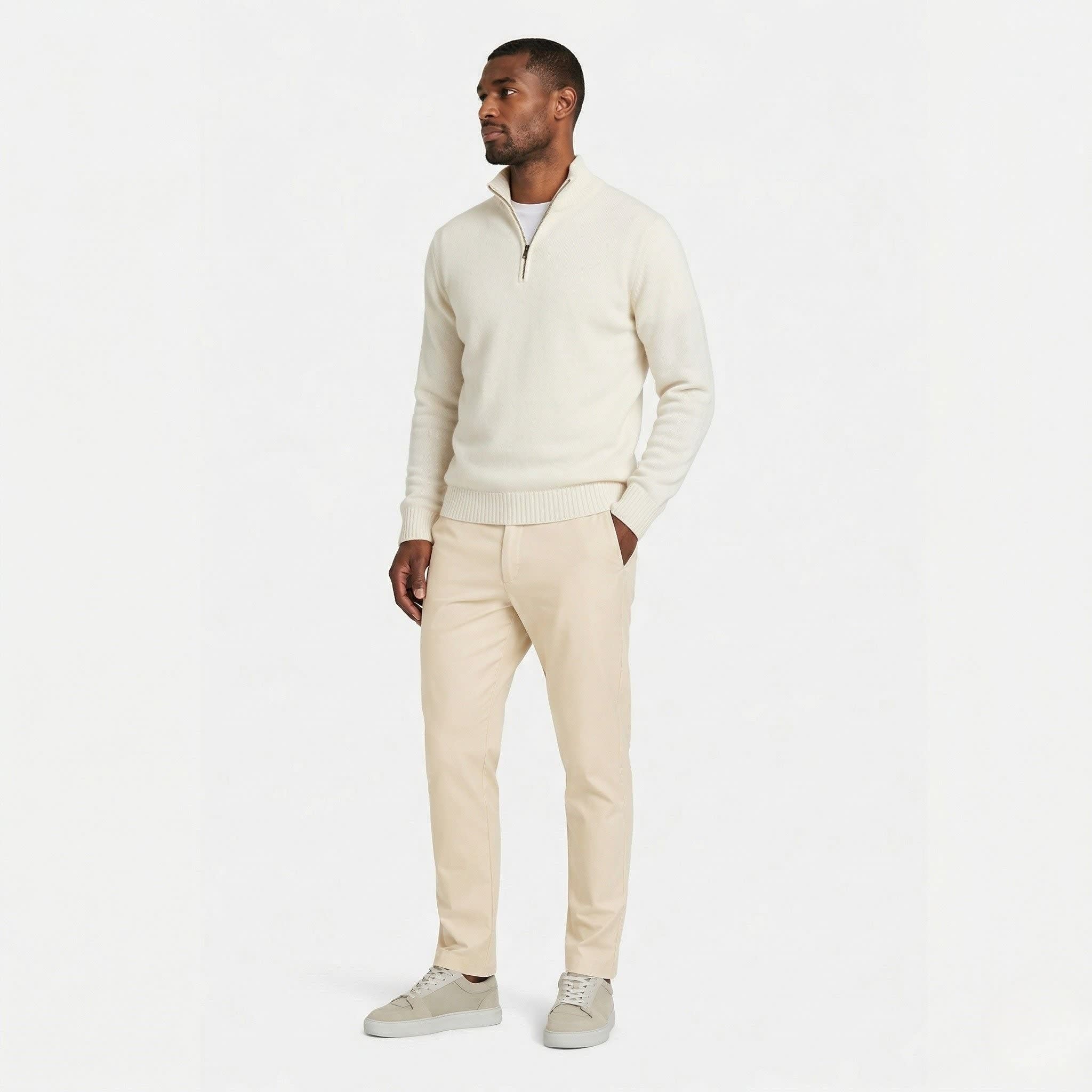 Men's Quarter Zip Knit Jumper | Caradoc_5