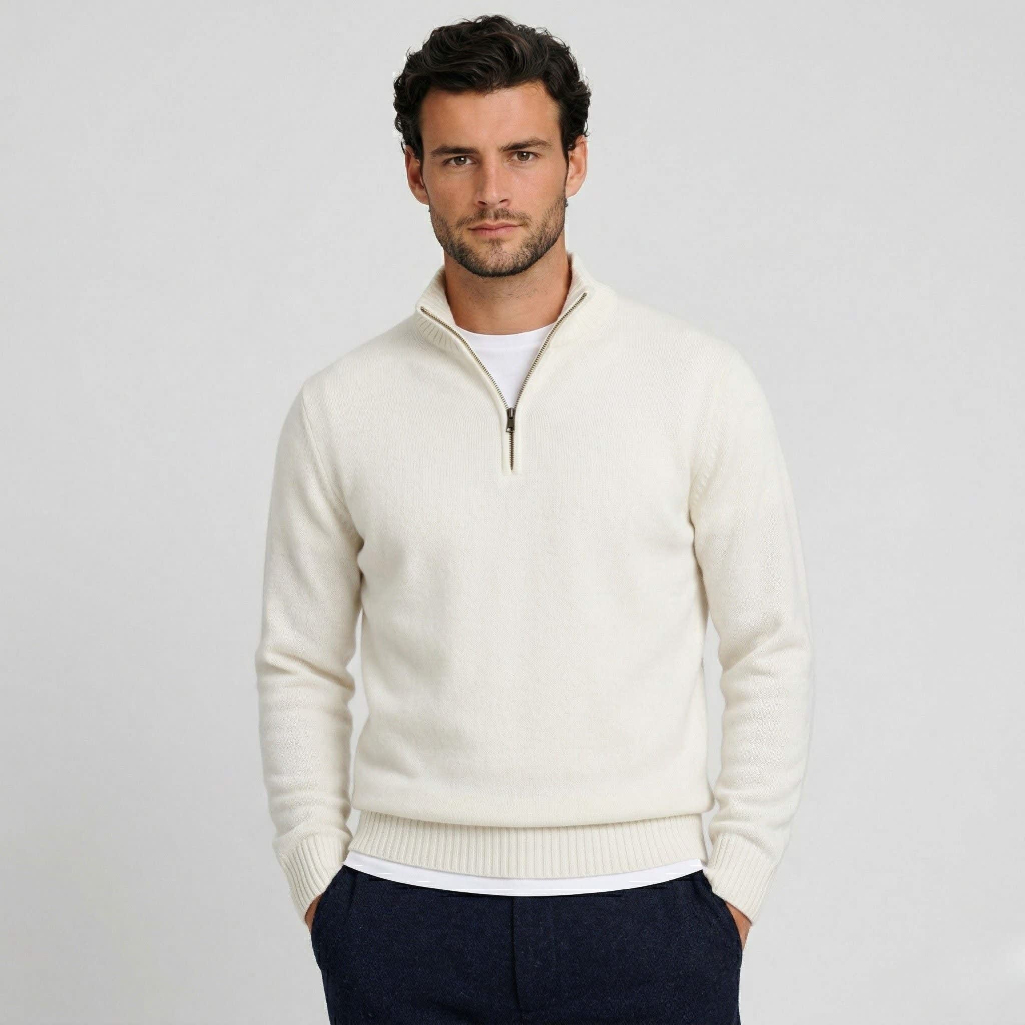 Men's Quarter Zip Knit Jumper | Caradoc_6